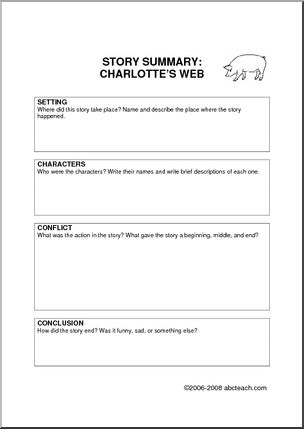 Charlotte’s Web Book Summary Form
