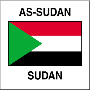 Clip Art: Flags: Sudan Color