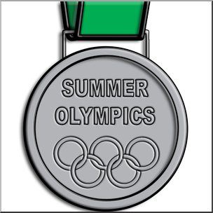 Clip Art: Summer Olympics Medal Silver Color – Abcteach