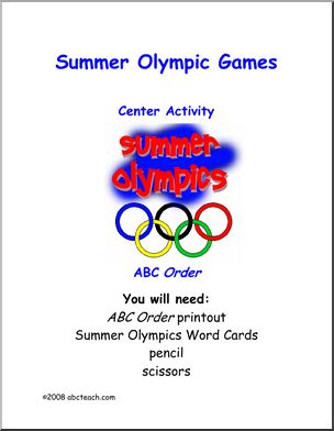 Learning Center: Summer Olympics – ABC Order