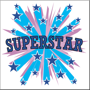 Clip Art: Starburst Superstar Color