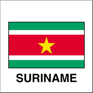 Clip Art: Flags: Suriname Color