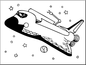 Clip Art: Space Shuttle B&W