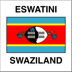 Clip Art: Flags: Swaziland Color