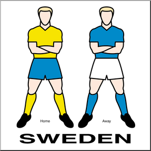 Clip Art: Men’s Uniforms: Sweden Color
