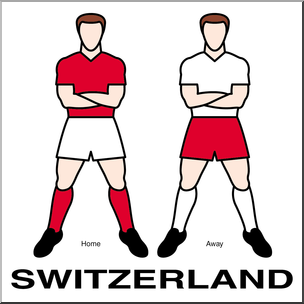 Clip Art: Men’s Uniforms: Switzerland Color