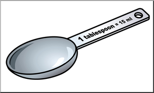 Clip Art: Measuring Spoons: Tablespoon Color