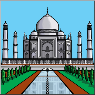 Clip Art: Taj Mahal Color
