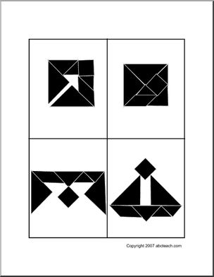 Pattern Cards – Abstract Tangram