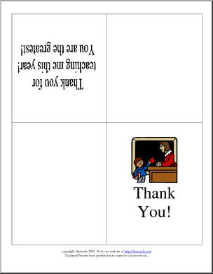 Greeting Card: Thank You (female teacher)