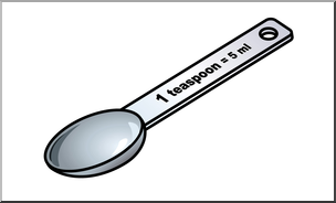 Clip Art: Measuring Spoons: Teaspoon Color