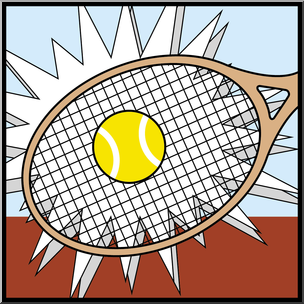 Clip Art: Sports Icon: Tennis Color