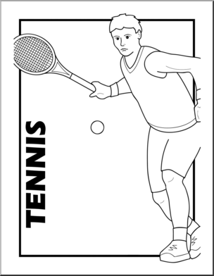 Clip Art: Tennis B&W