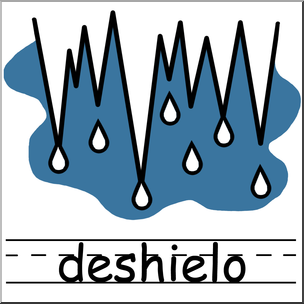 Clip Art: Weather Icons Spanish: Deshielo Color
