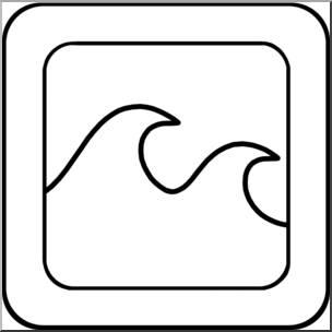 Clip Art: Natural Resources: Tides B&W Unlabeled