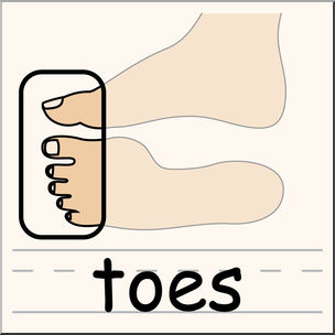 Clip Art: Parts of the Body: Toes Color – Abcteach