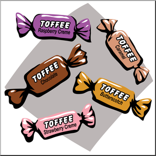 Clip Art: Toffees Color