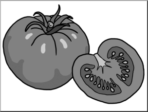 Clip Art: Tomatoes Grayscale