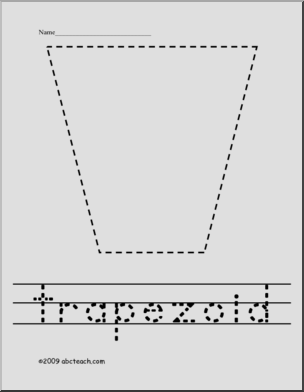 Trace and Color: Shape – Trapezoid