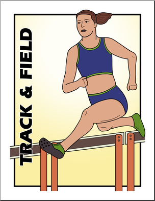 Clip Art: Track and Field Color