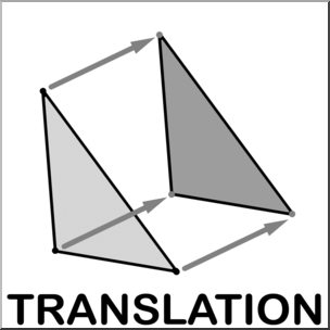 Clip Art: Geometry Illustration: Translation Grayscale