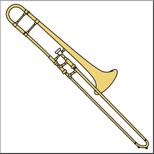 Clip Art: Trombone Color – Abcteach