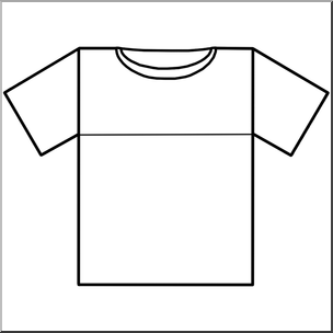 Clip Art: T-Shirt 3 B&W – Abcteach