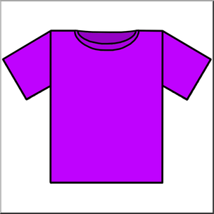 Clip Art: T-Shirt Purple Color