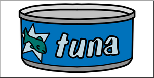 Clip Art: Food Containers: Tuna Can Color