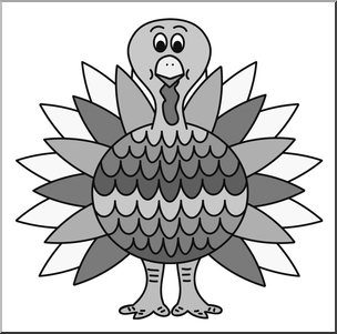 Clip Art: Turkey Grayscale – Abcteach