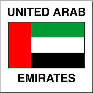 Clip Art: Flags: United Arab Emirates Color