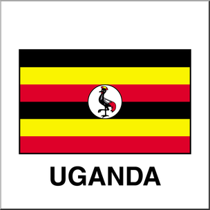 Clip Art: Flags: Uganda Color