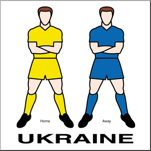 Clip Art: Men’s Uniforms: Ukraine Color