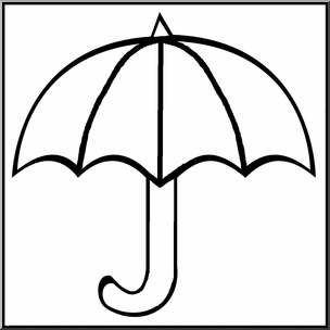 Clip Art: Umbrella B&W – Abcteach