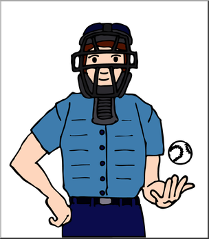 Clip Art: Baseball Umpire Color