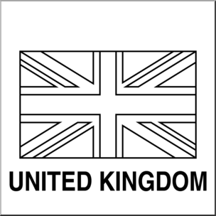 Clip Art: Flags: United Kingdom B&W