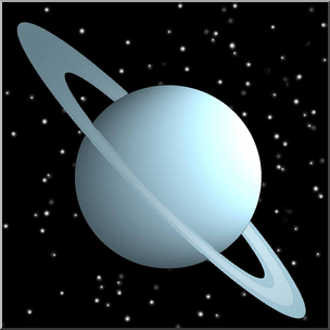 Clip Art: Planets: Uranus 3D Color