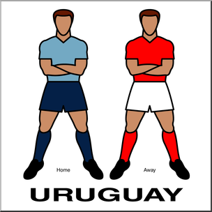 Clip Art: Men’s Uniforms: Uruguay Color