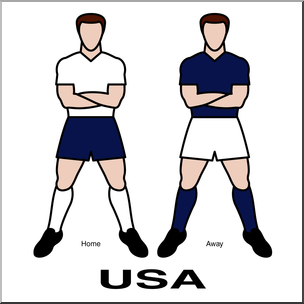 Clip Art: Men’s Uniforms: USA Color