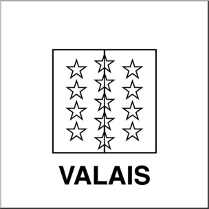 Clip Art: Flags: Valais B&W