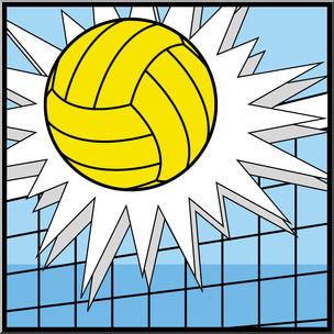 Clip Art: Sports Icon: Volleyball Color