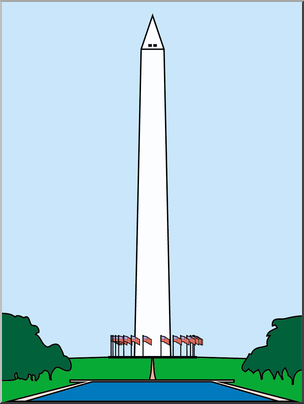 Clip Art: Washington Monument Color – Abcteach