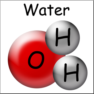 Clip Art: Molecule: Water Color
