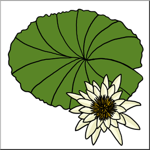 Clip Art: Plants: Water Lily Color 2