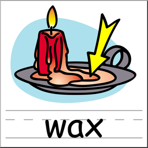 Clip Art: Basic Words: Wax Color Labeled