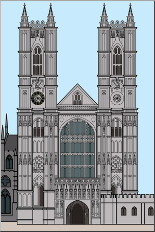 Clip Art: Westminster Abbey Color