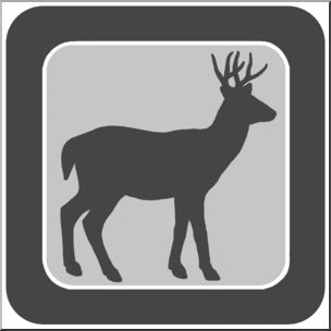 Clip Art: Natural Resources: Wildlife Grayscale Unlabeled