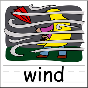 Clip Art: Basic Words: Wind 1 Color (poster)
