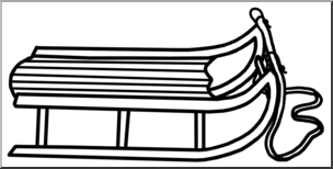 Clip Art: Sled B&W – Abcteach