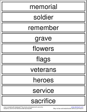 Word Wall: Memorial Day